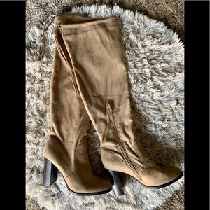 Mark and Maddux Suede Knee High Boots